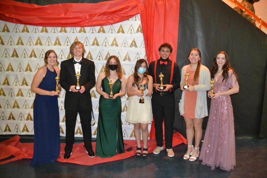 The winners during last nights Oscars were (l-r):
Jaidyn Noyes (forgiveness), Kyle Stewart (patience), Emma Padilla (respect), Jayme Dwight (selflessness), Landon Murray (honesty), Hayden Mills (commitment) and Lydia Burleson (kindness).
